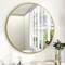 Modern Round Bathroom Wall Mirror with Metal Frame and HD Glass for Bedroom or Hallway